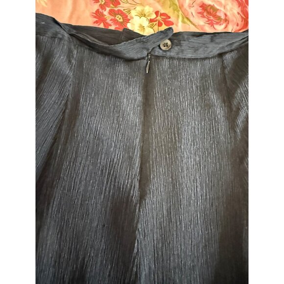 Laura Leigh Pleated Midi flare Skirt100% Silk Whimsigoth Feminine 12 office Y2k - Picture 7 of 10